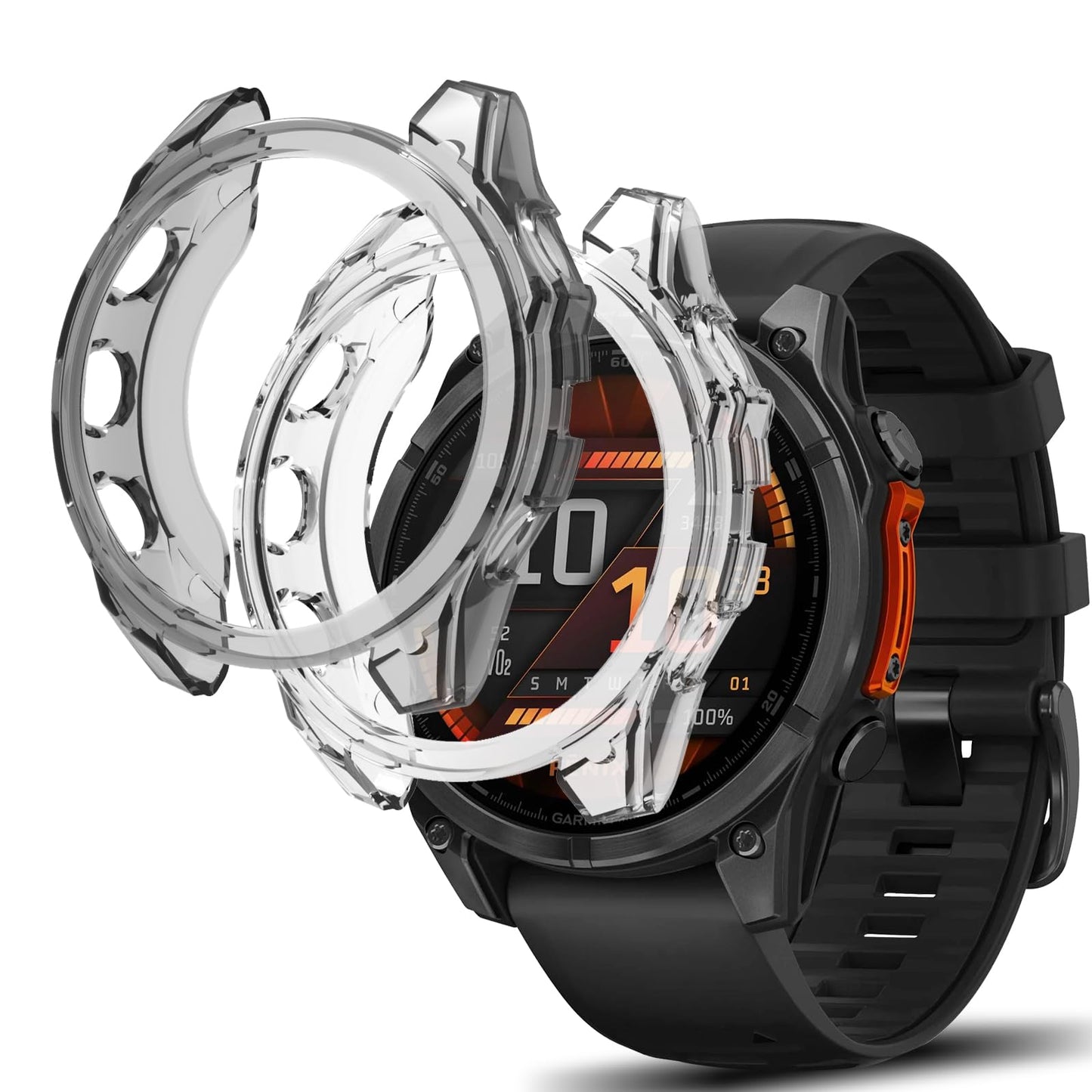 Soft TPU Protective Case for Garmin Fenix 8 51mm (2-pack)