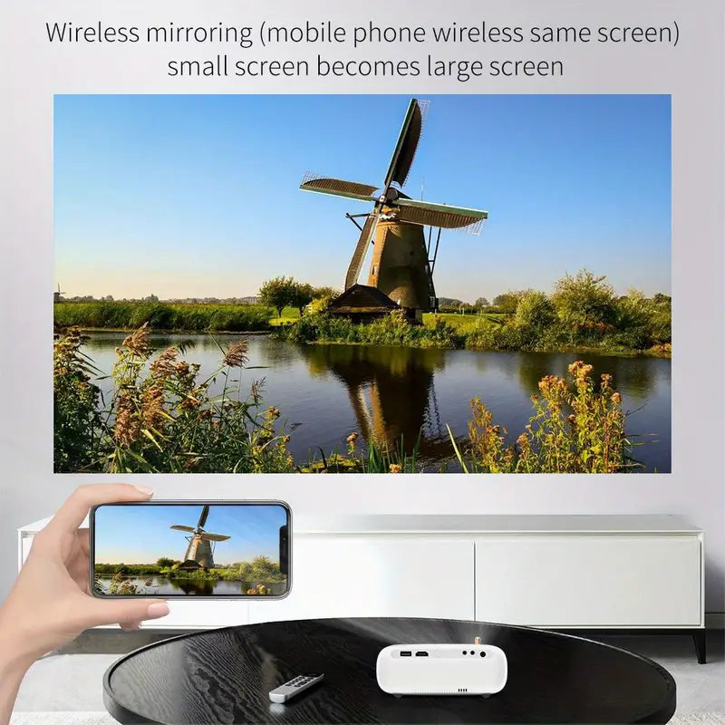 Mini Projector V1 HD 1080P Wireless for Smartphones