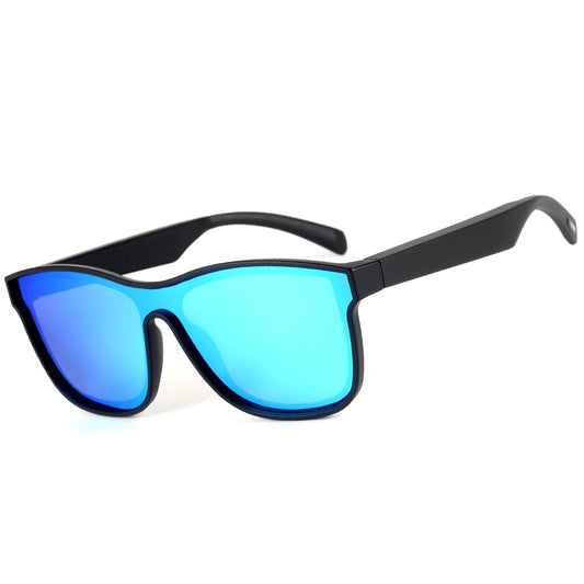 Smart Glasses Bluetooth Audio Sunglasses for Men Women with Built-in Mic & Speakers Polarized Sunglasses Lenses Touch Voice Assistant HD Calling Open Ear Sound Sunglasses(KY03Blue)