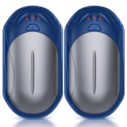 AI Hand Warmers Rechargeable 2 Pack 6000mAh Electric Hand Warmers AI Smart Chips 20Hrs Long Safe Heat Portable Pocket Heater Gifts for Christmas Outdoor Golf Hunting Camping Accessories -Blue