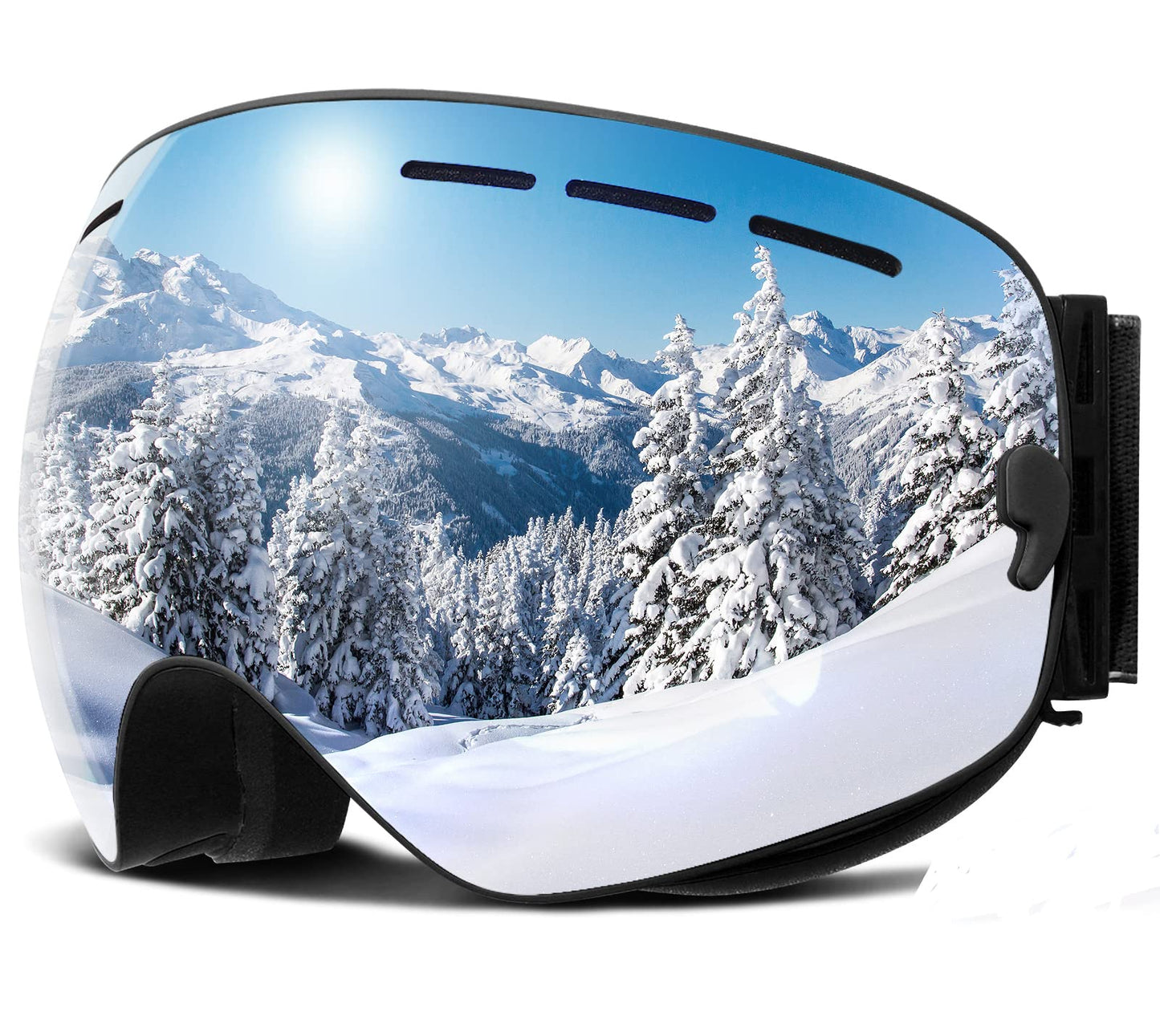 COPOZZ G1 OTG Ski & Snowboard Goggles – Polarized Silver